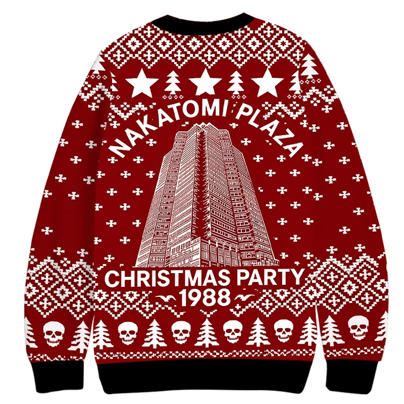 Nakatomi Plaza Christmas Party 1988 Christmas Sweater, Funny Die Hard Christmas Ugly Sweatshirt ZZIPREV