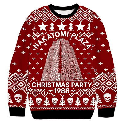Nakatomi Plaza Christmas Party 1988 Christmas Sweater, Funny Die Hard Christmas Ugly Sweatshirt ZZIPREV