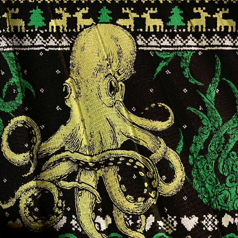Octopus Kraken Cthulhu Vintage Christmas Sweater, Ugly Xmas Sweater, Christmas Ugly Sweatshirt