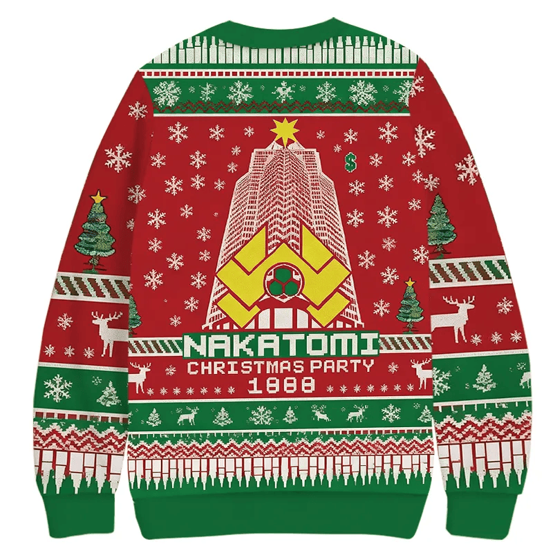 Nakatomi Corporation Christmas Party Christmas Sweater, Ugly Xmas Sweater, Christmas Ugly Sweatshirt ZZIPREV