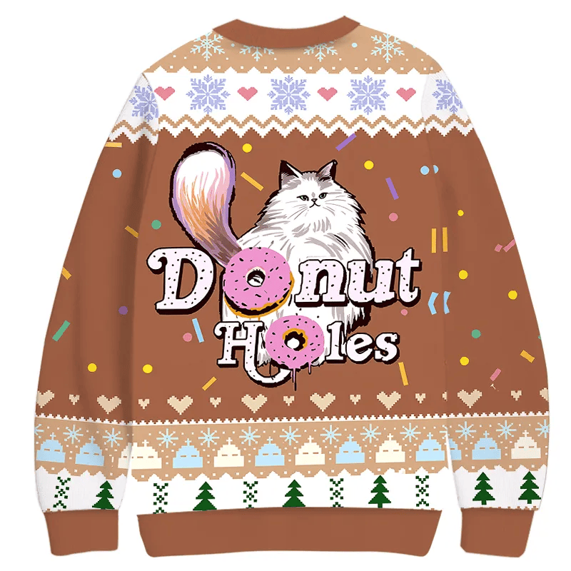 Dungeon Crawler Carl Donut Cat Ugly Sweater, Funny Christmas Ugly Sweatshirt, Gift For Cat Lovers