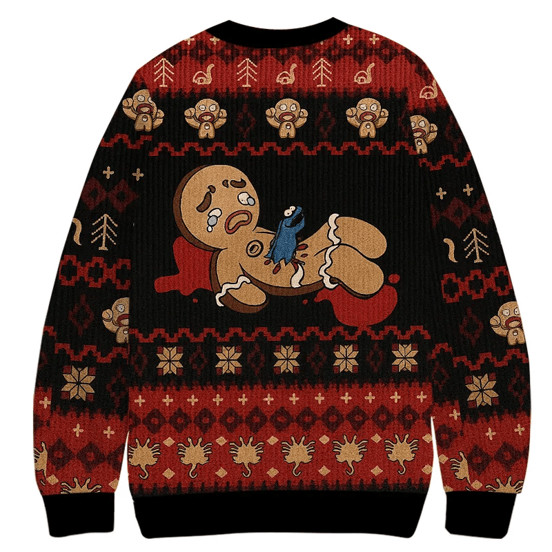 Gingerbread Man Guts Vintage Christmas Sweater, Ugly Xmas Sweater, Christmas Ugly Sweatshirt