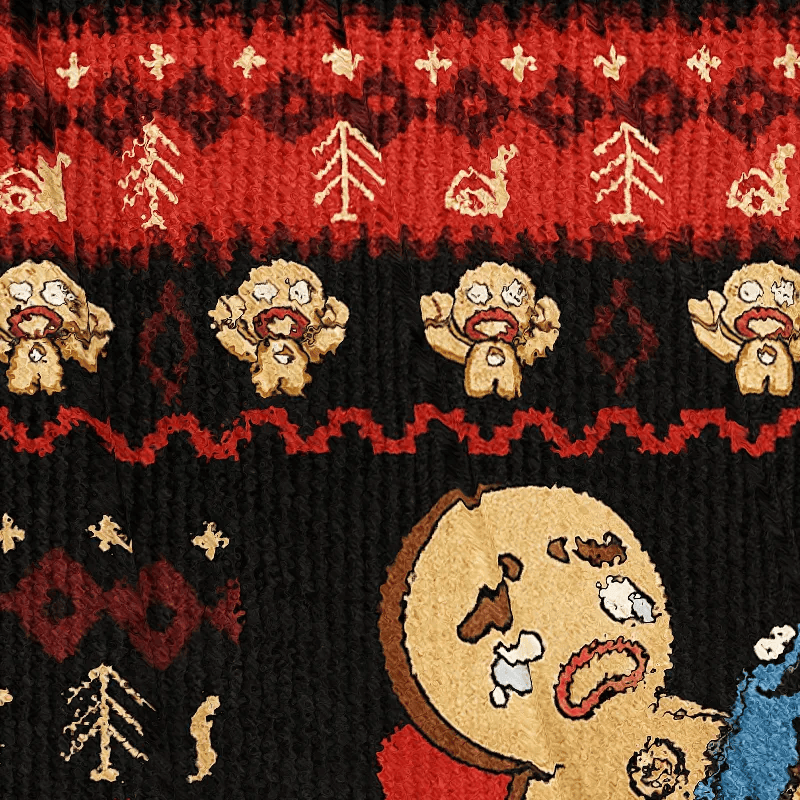 Gingerbread Man Guts Vintage Christmas Sweater, Ugly Xmas Sweater, Christmas Ugly Sweatshirt