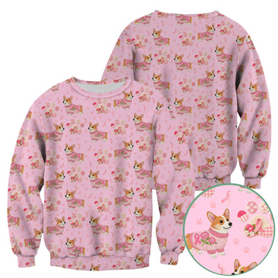 Corgi Pink Ribbon Scrub for Women - Breast Cancer Awareness Shirt - Floral Dog Paw Print Nursing Uniform - Support Gift