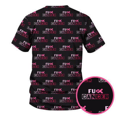 Breast Cancer Awareness Shirt - Pink Ribbon Nursing Top - Medical Uniform for Women - Support Cancer Fighters & Survivors