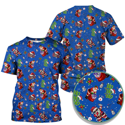 Santa Nurse Christmas Scrub Shirt - Funny Holiday Scrub Top Multi Colors - Cute Nursing Work Shirt with Pockets