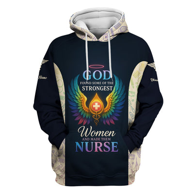 Personalized Christian Nurse Shirt - Strongest Women Made Nurse Graphic Tee - Gift for Women RN LPN & Healthcare Workers
