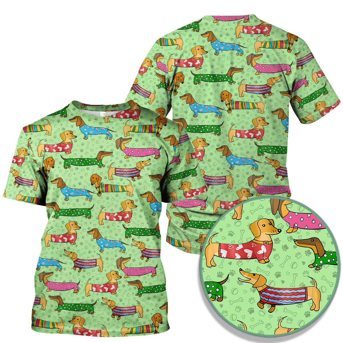 Cute Dachshund Dog Scrub for Nurse - Funny Animal Lover Top for Women - RN LPN CNA Healthcare Workers Gift