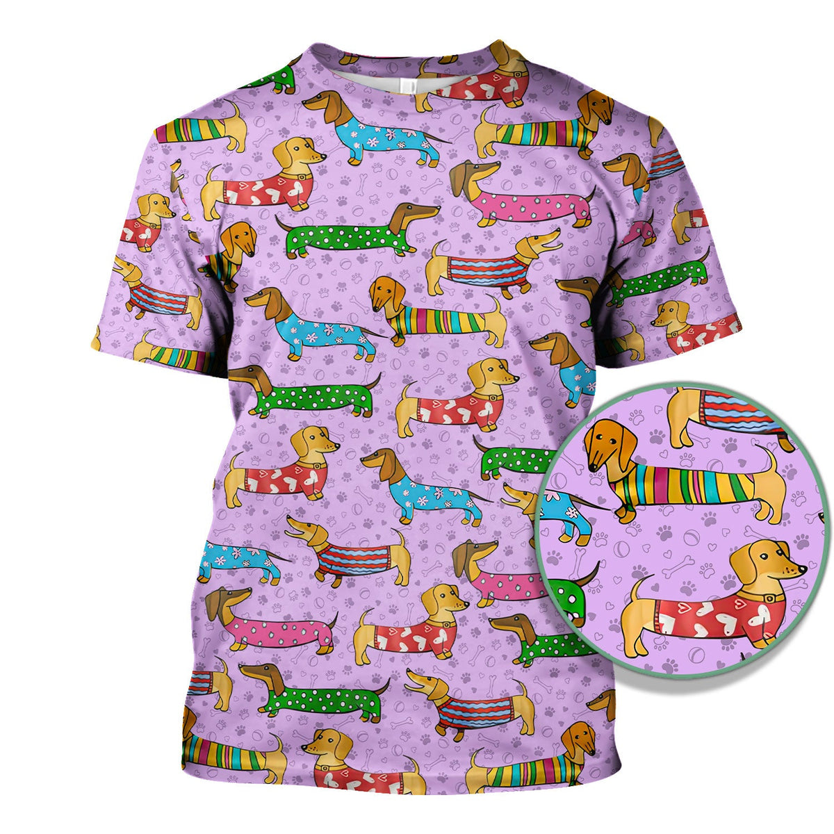 Cute Dachshund Dog Scrub for Nurse - Funny Animal Lover Top for Women - RN LPN CNA Healthcare Workers Gift