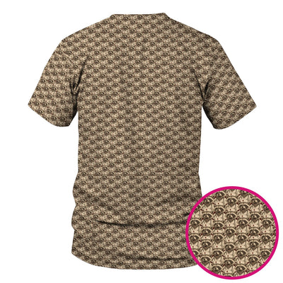 Funny Nurse Raccoon T-Shirt - All-Over Print Angry Raccoon Nurse Graphic Tee - Humor Gift for ER Nurses & Vet Techs