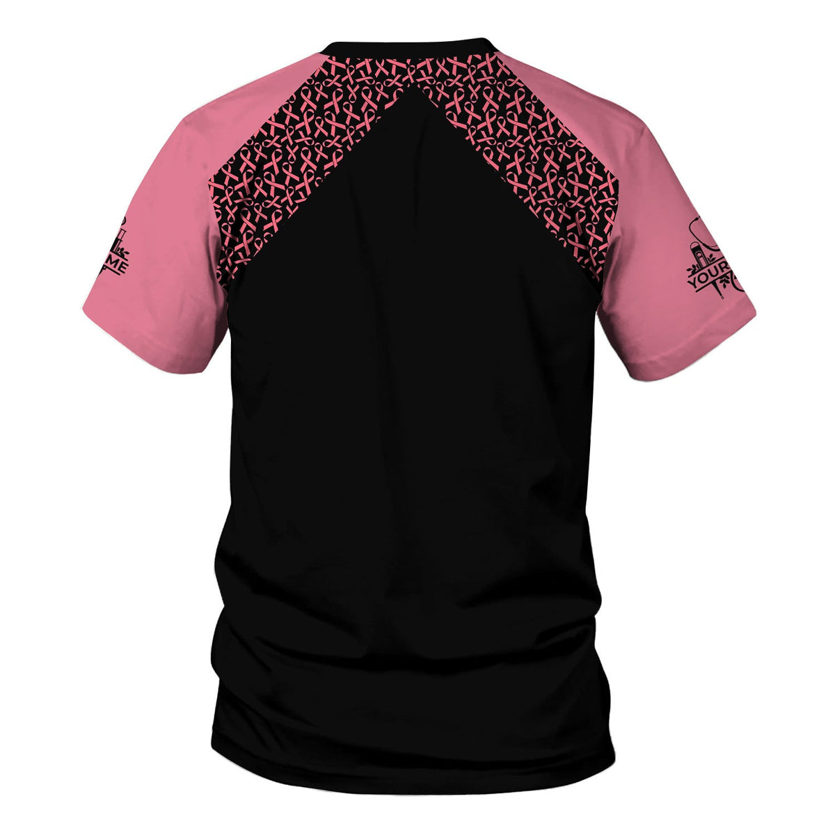 Custom Breast Cancer Awareness Nurse Shirt - In October We Wear Pink Halloween Cat Tee - CNA RN LPN Nursing Apparel Gift