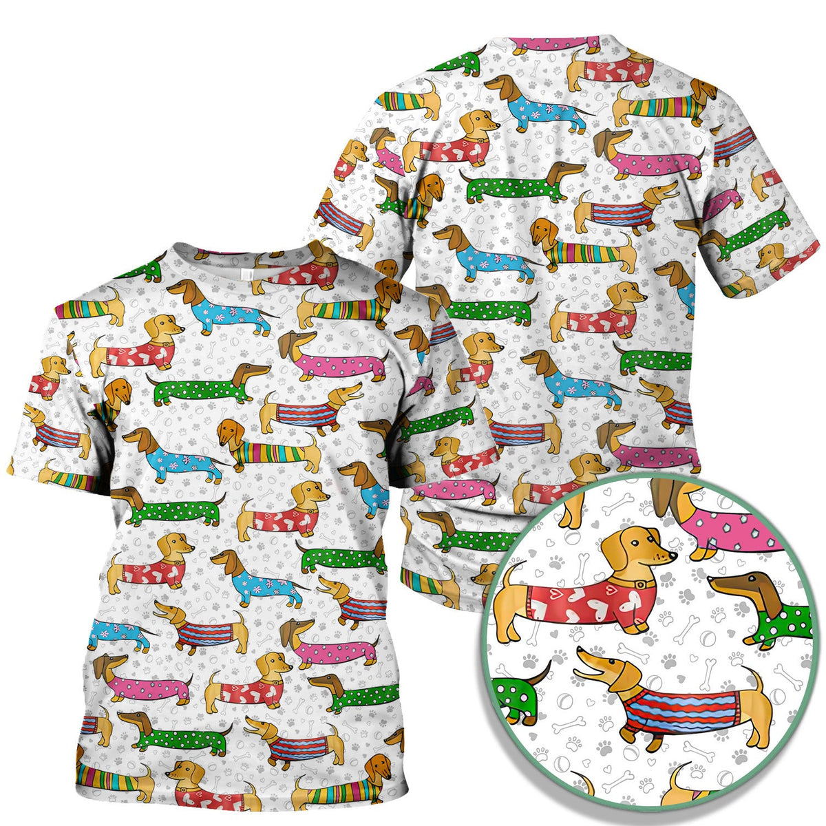Dachshund Dog Scrub Top - Funny Animal Lover Scrubs For Women - RN LPN CNA Healthcare Workers Gift