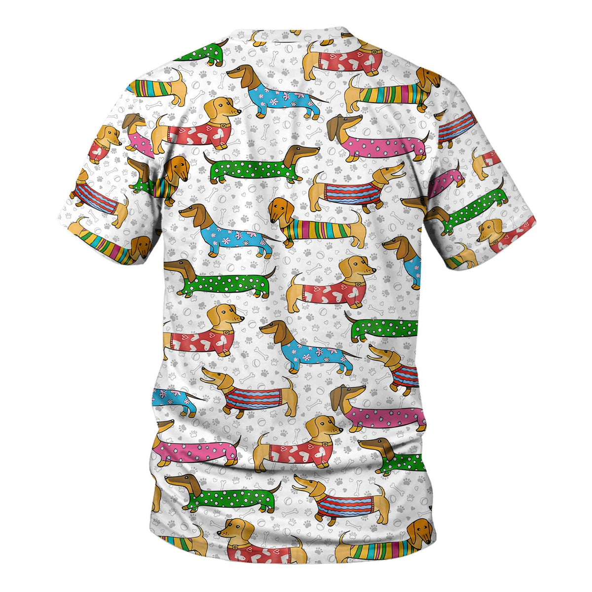 Dachshund Dog Scrub Top - Funny Animal Lover Scrubs For Women - RN LPN CNA Healthcare Workers Gift