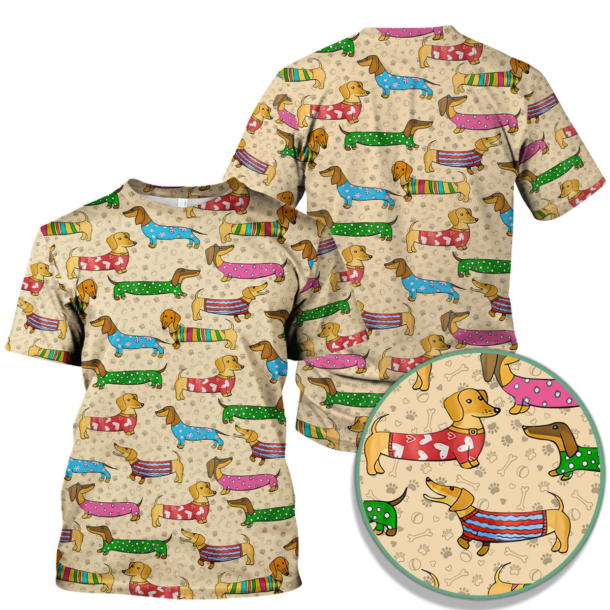 Dachshund Dog Scrub Top - Funny Animal Lover Scrubs For Women - RN LPN CNA Healthcare Workers Gift