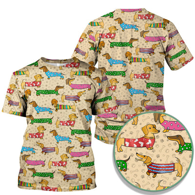 Dachshund Dog Scrub Top - Funny Animal Lover Scrubs For Women - RN LPN CNA Healthcare Workers Gift