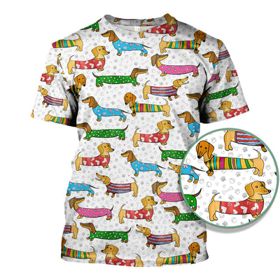 Dachshund Dog Scrub Top - Funny Animal Lover Scrubs For Women - RN LPN CNA Healthcare Workers Gift