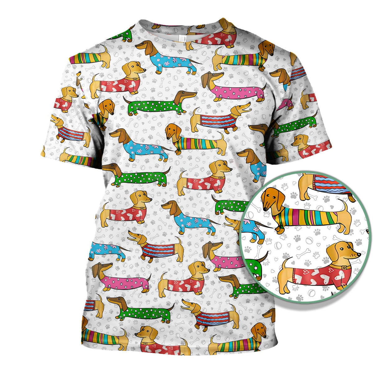 Dachshund Dog Scrub Top - Funny Animal Lover Scrubs For Women - RN LPN CNA Healthcare Workers Gift