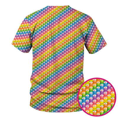 Cute Rainbow Nurse T-Shirt - Pill Cartoon with Syringe Graphic Design - Gift for RN CNA LPN or Nursing Student