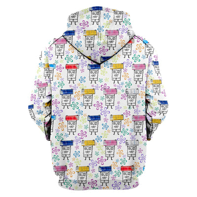 Funny Doodle Bob Energy Drink Nurse Shirt - Cute Cartoon Medical Graphic Tee - Gift for RN MD CNA RT Paramedic Phlebotomist Healthcare