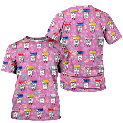 Funny Doodle Bob Energy Drink Nurse Shirt - Cute Cartoon Medical Graphic Tee - Gift for RN MD CNA RT Paramedic Phlebotomist Healthcare