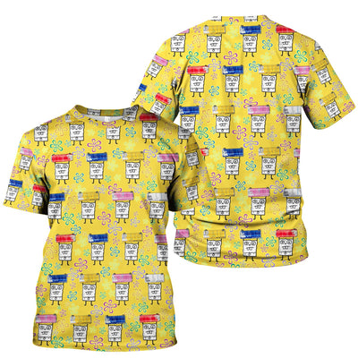 Funny Doodle Bob Energy Drink Nurse Shirt - Cute Cartoon Medical Graphic Tee - Gift for RN MD CNA RT Paramedic Phlebotomist Healthcare