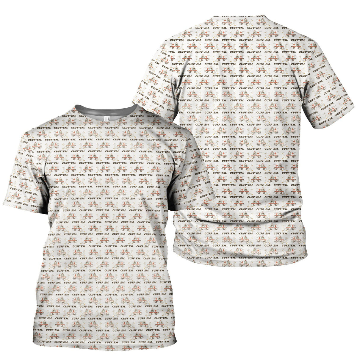 Funny ER Nurse Shirt - Cute Goose & Ambulance Pattern Graphic Design - Gift for Women RN LPN & Medical Students