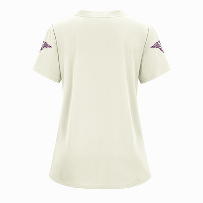 Custom Breast Cancer Awareness Nurse Shirt - Blessed Healers Comfort Quote - Gift for RN LPN CNA