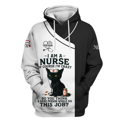 Personalized Funny Nurse Scrubs for Women - Custom Name RN CNA LPN Uniform Top - Cute Nursing Workwear Gift Idea for Her With Humor Style and Comfortable Fit