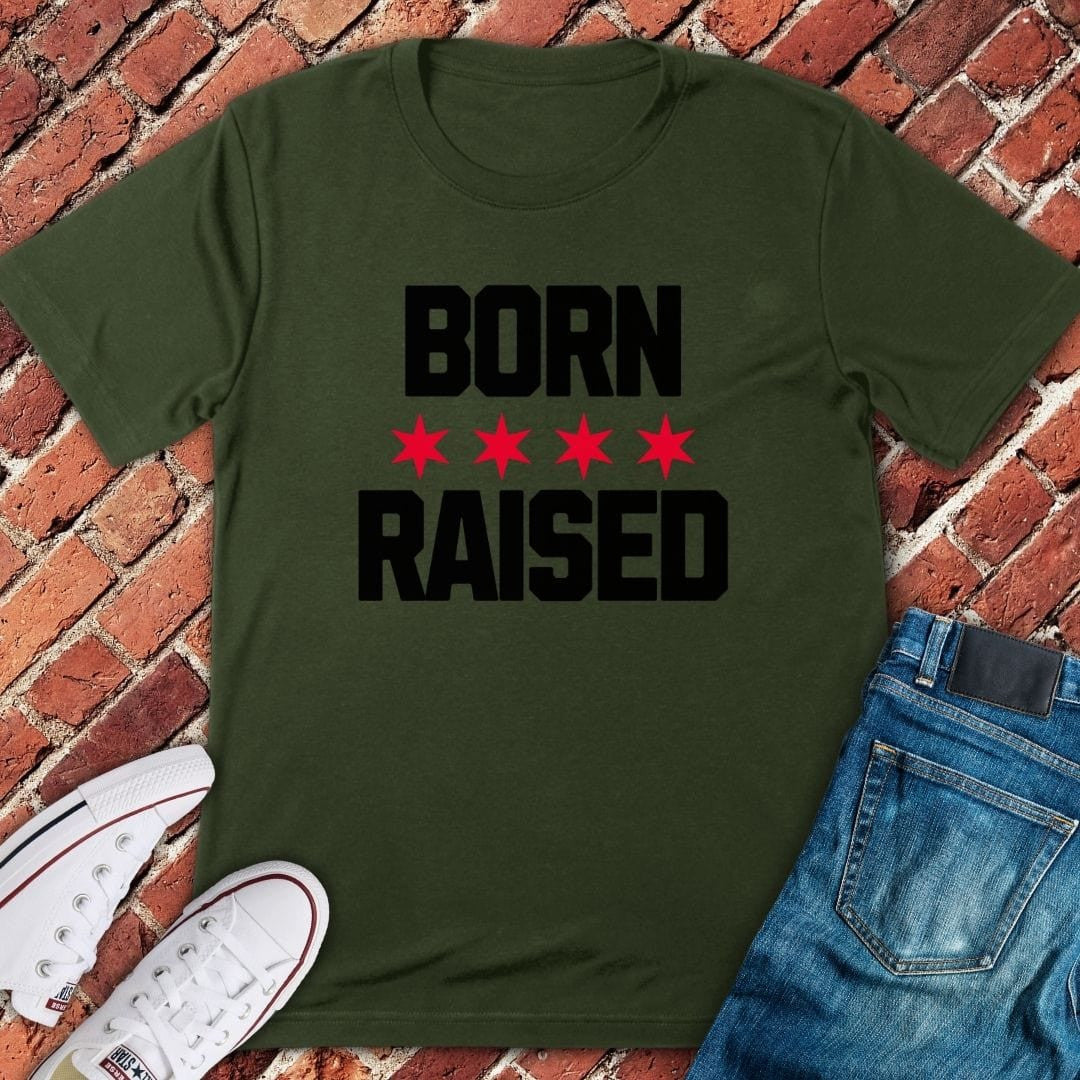 Chicago Born Raised T-Shirt - Graphic Tee - Gift for Chicago Lovers - Unisex