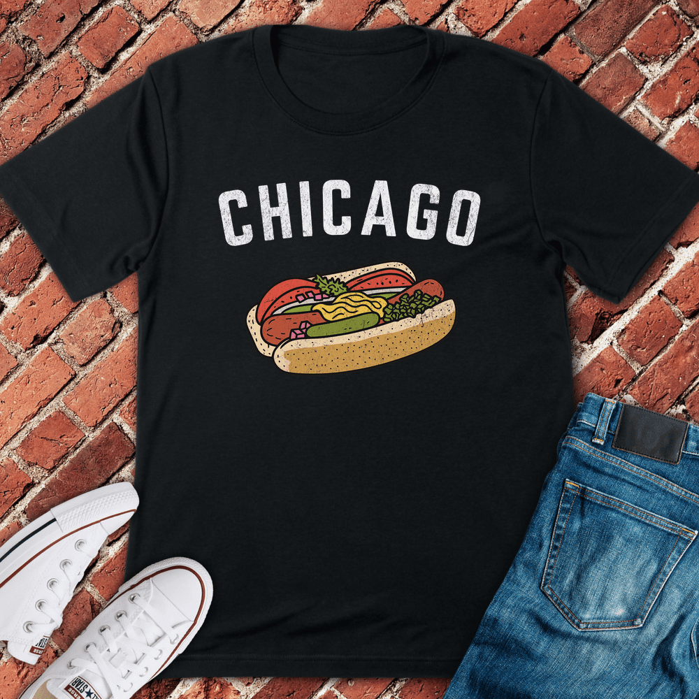 Chicago Dog T-Shirt - Graphic Tee - Gift for Chicago Lovers - Unisex