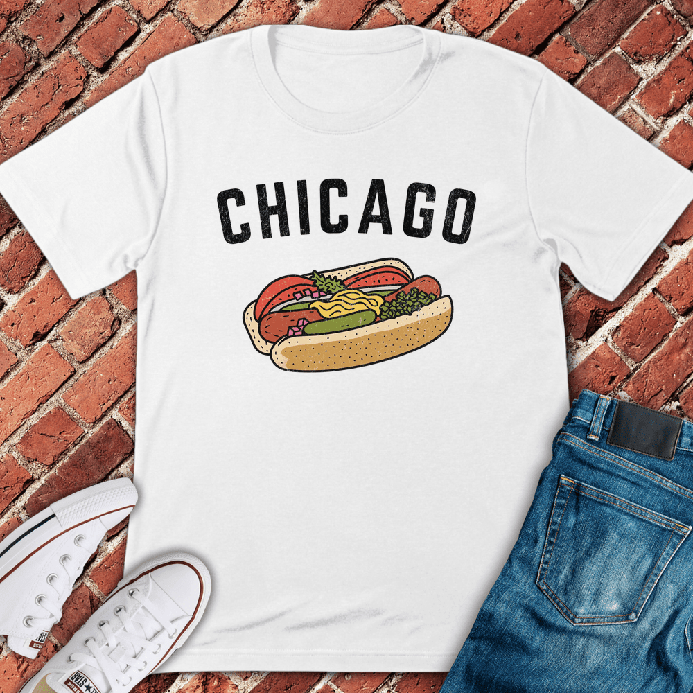 Chicago Dog T-Shirt - Graphic Tee - Gift for Chicago Lovers - Unisex