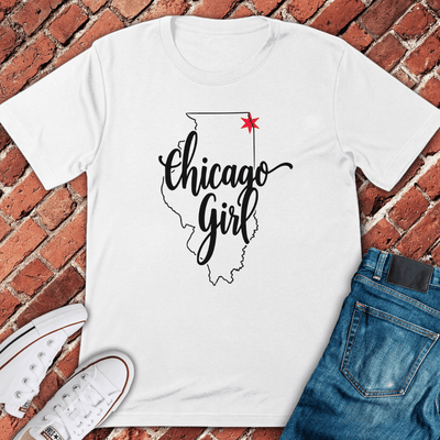 Chicago Girl T-Shirt - Graphic Tee - Gift for Chicago Lovers