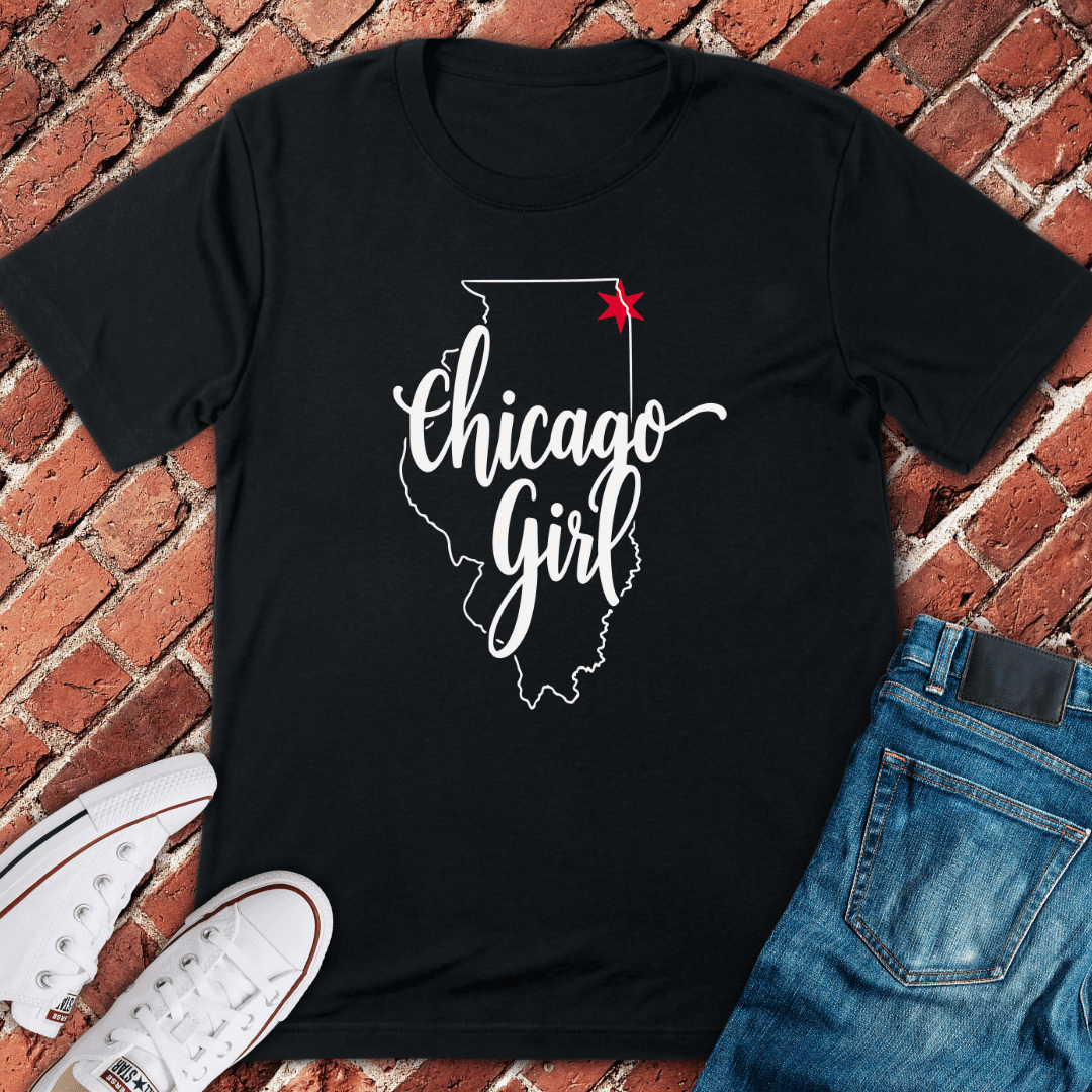 Chicago Girl T-Shirt - Graphic Tee - Gift for Chicago Lovers