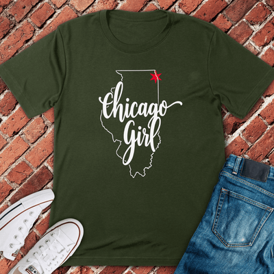 Chicago Girl T-Shirt - Graphic Tee - Gift for Chicago Lovers