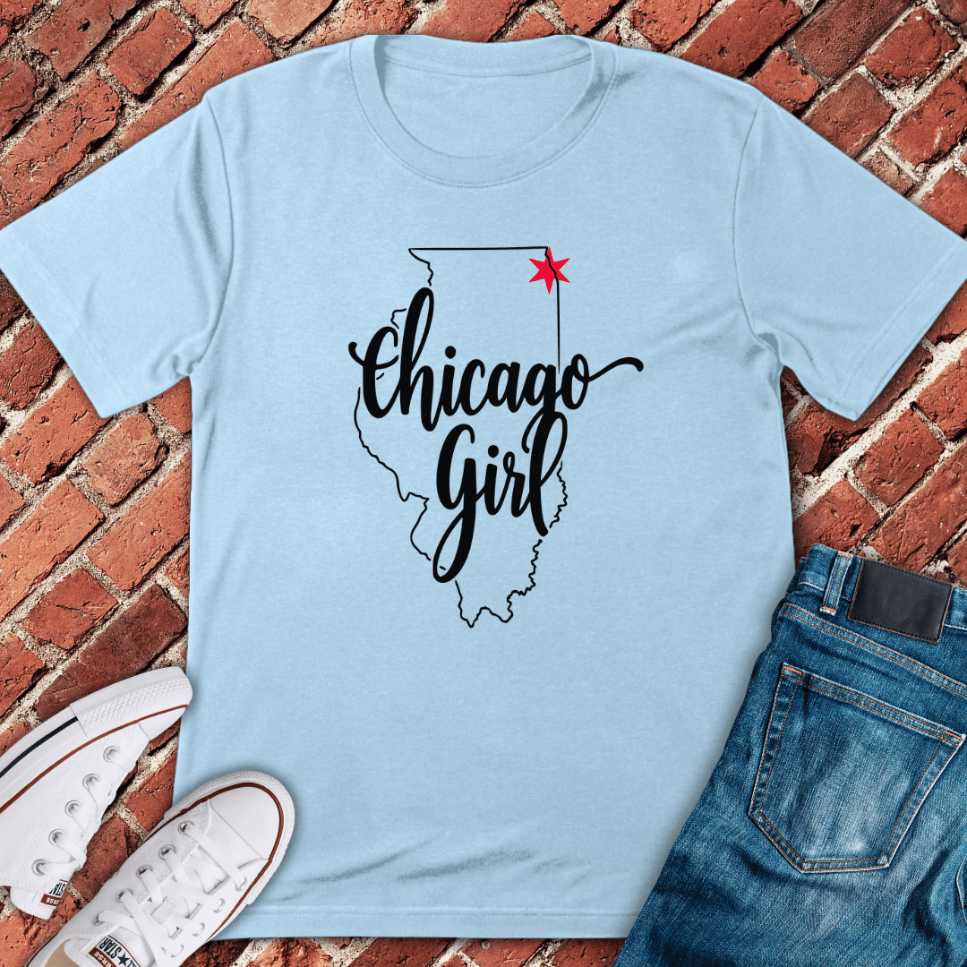 Chicago Girl T-Shirt - Graphic Tee - Gift for Chicago Lovers