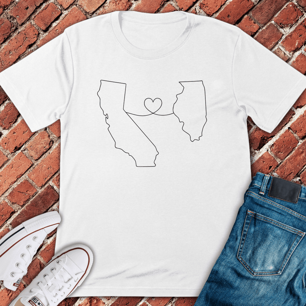 California - Illinois T-Shirt - Chicago Graphic Tee - Gift for Chicago Lovers - Unisex