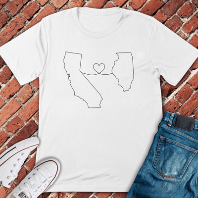 California - Illinois T-Shirt - Chicago Graphic Tee - Gift for Chicago Lovers - Unisex
