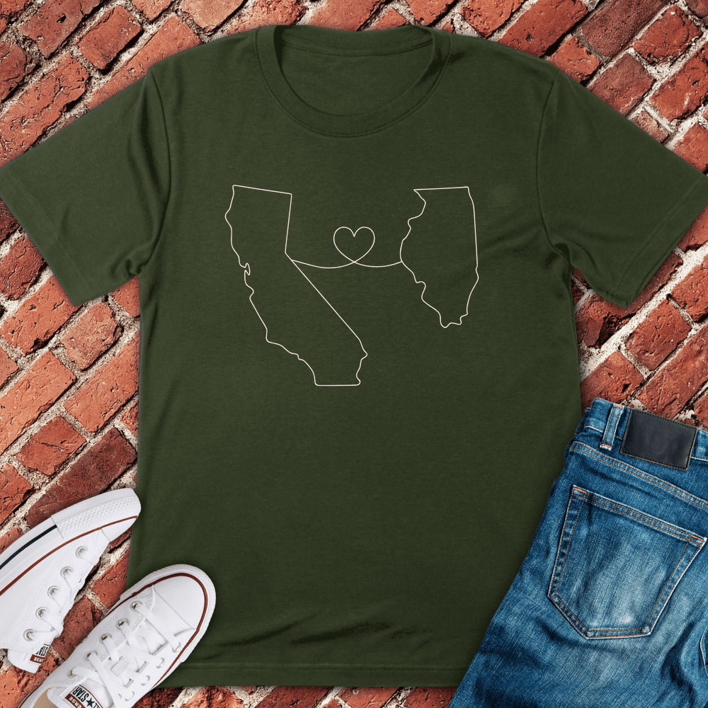 California - Illinois T-Shirt - Chicago Graphic Tee - Gift for Chicago Lovers - Unisex