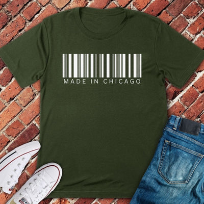 Chicago Barcode T-Shirt - Graphic Tee - Gift for Chicago Lovers - Unisex