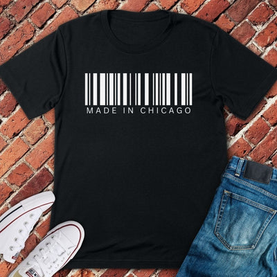 Chicago Barcode T-Shirt - Graphic Tee - Gift for Chicago Lovers - Unisex