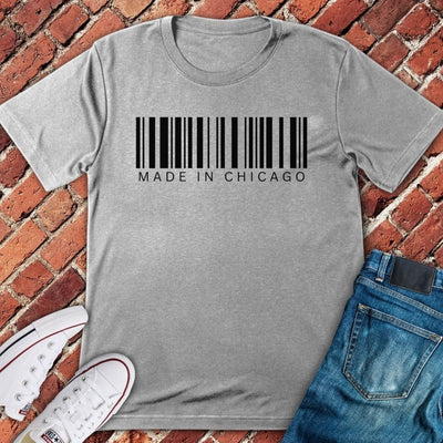 Chicago Barcode T-Shirt - Graphic Tee - Gift for Chicago Lovers - Unisex