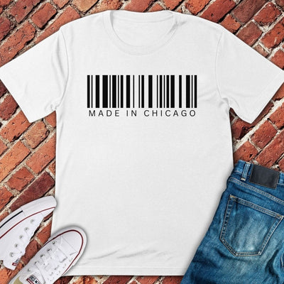 Chicago Barcode T-Shirt - Graphic Tee - Gift for Chicago Lovers - Unisex
