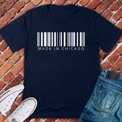 Chicago Barcode T-Shirt - Graphic Tee - Gift for Chicago Lovers - Unisex