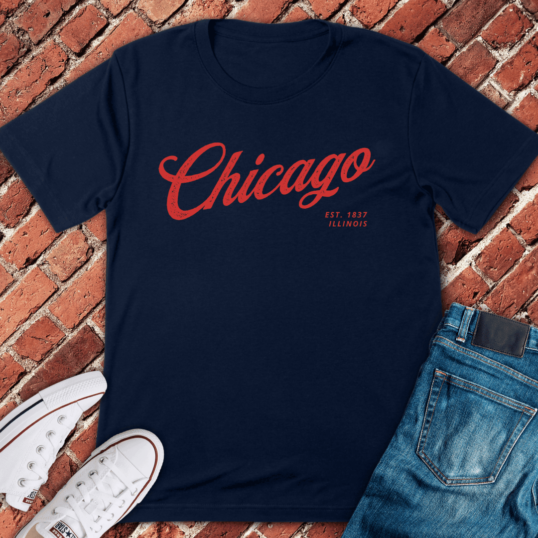Oldschool Chicago T-Shirt - Graphic Tee - Gift for Chicago Lovers - Unisex