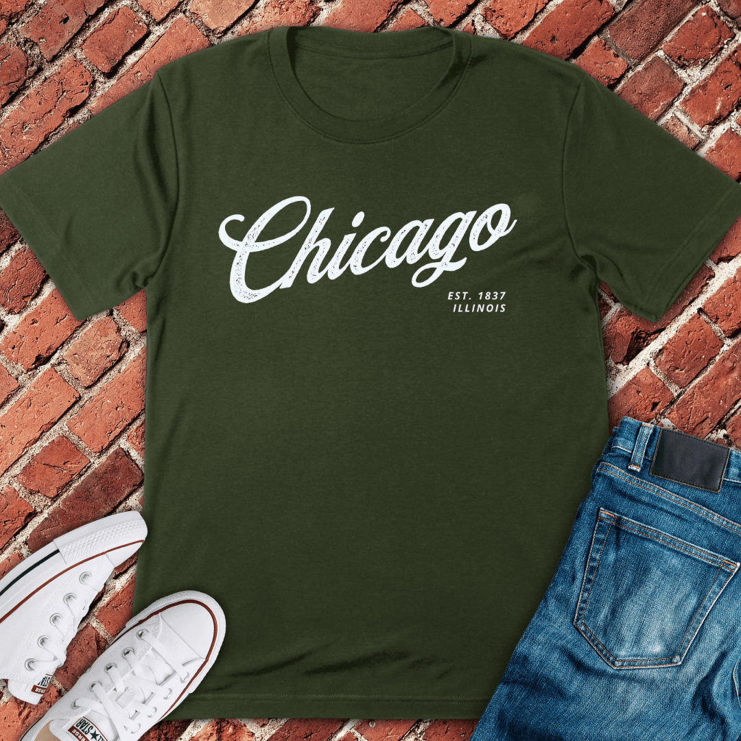 Oldschool Chicago T-Shirt - Graphic Tee - Gift for Chicago Lovers - Unisex