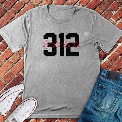 312 Stars T-Shirt - Chicago Graphic Tee - Gift for Chicago Lovers - Unisex