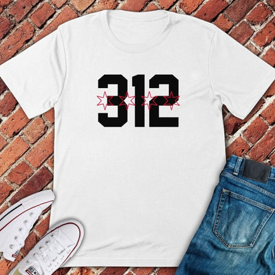 312 Stars T-Shirt - Chicago Graphic Tee - Gift for Chicago Lovers - Unisex