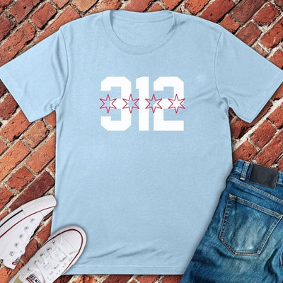 312 Stars T-Shirt - Chicago Graphic Tee - Gift for Chicago Lovers - Unisex