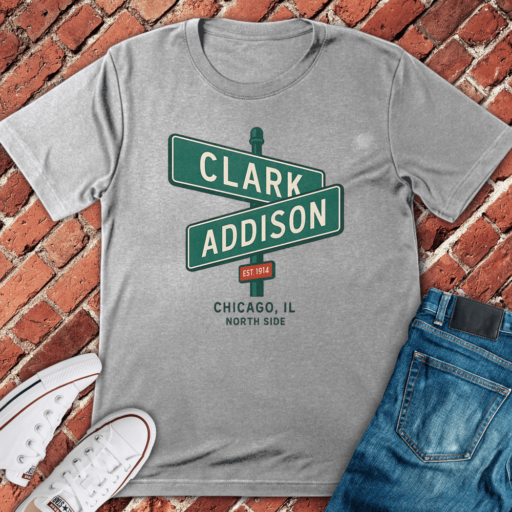 Clark And Addison T-Shirt - Chicago Graphic Tee - Gift for Chicago Lovers - Unisex