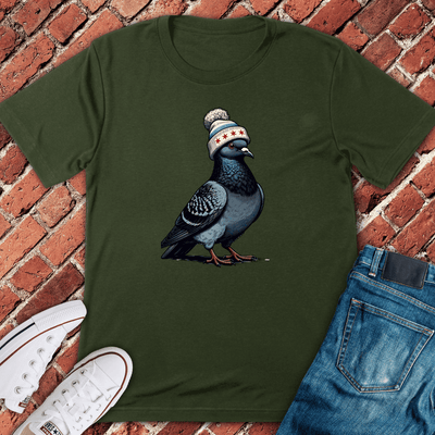 Beanie Pigeon T-Shirt - Chicago Graphic Tee - Gift for Chicago Lovers - Unisex